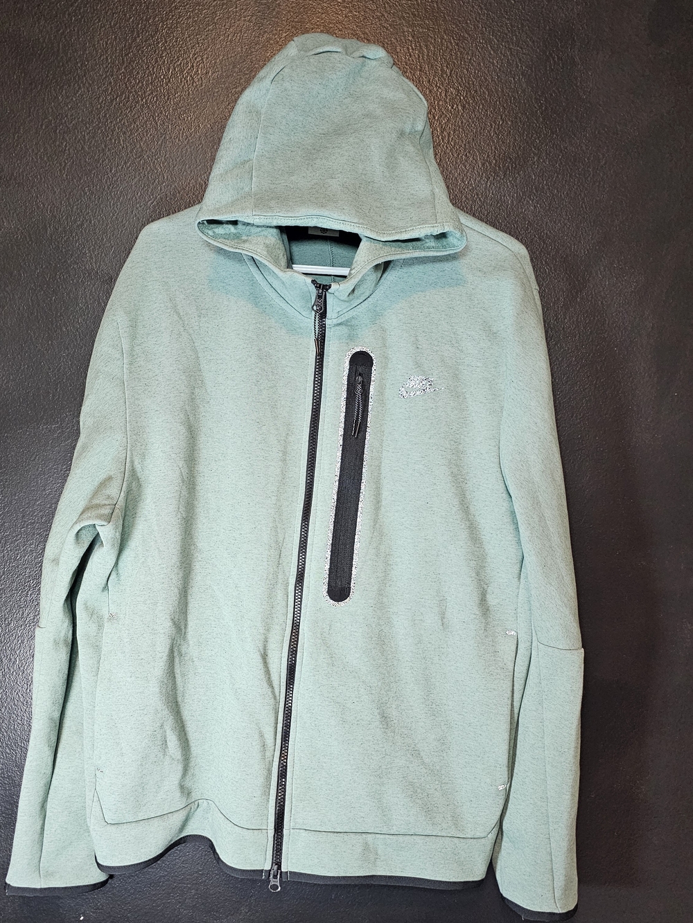 Nike Tech Fleece Full Zip Hoodie Heather Green NWOT Men's Size XL DR9150-361F